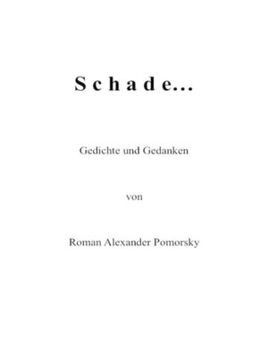cover image of Schade...